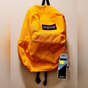 JanSport Cross Town Unisex Backpack With H2O Pocket Yellow Maize